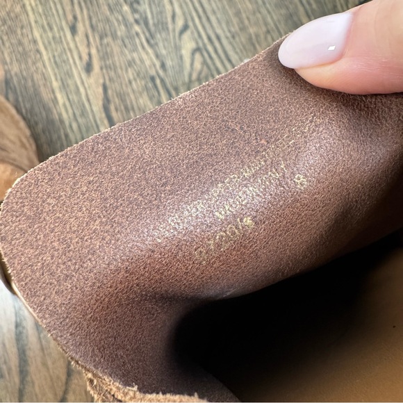 Avellini Brown suede Italian wooden clogs Size 39/8 - Picture 8 of 9